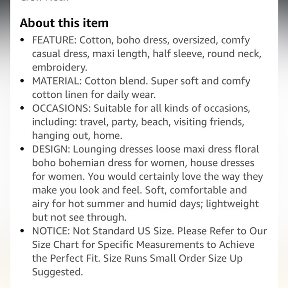 Women’s Boho floral embroidery swing dress - Picture 5 of 6